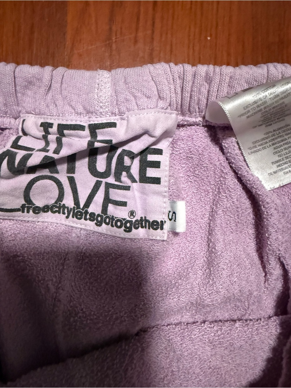 freecity Lavender Track Pants with Yellow Duck Graphic - Picture 2 of 3